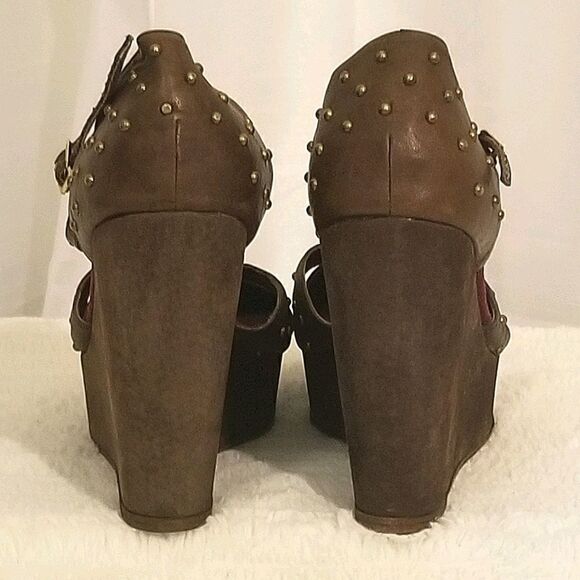 Cydney Mandel Leather Wedges (size 9) - Picture 3 of 10